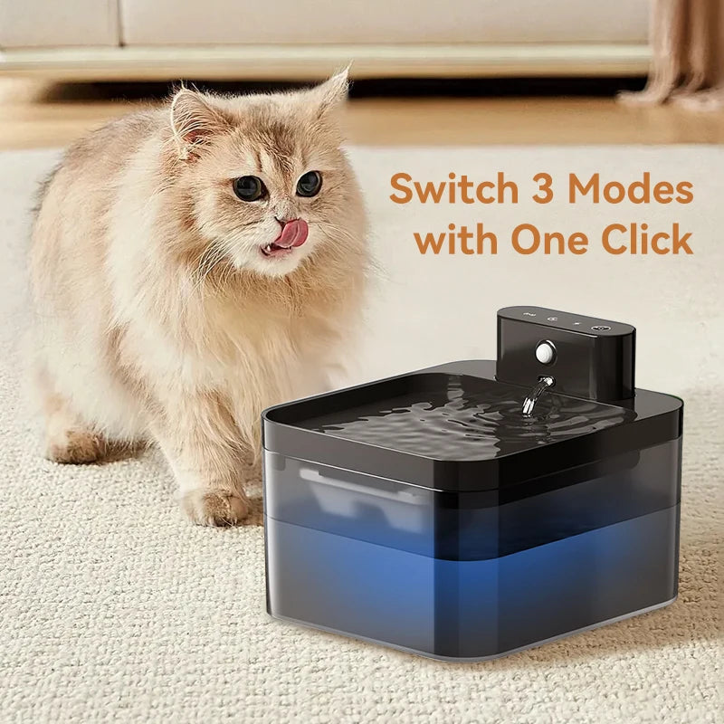 Fontaine à Eau Automatique - Sans Fil avec Capteur pour Chat